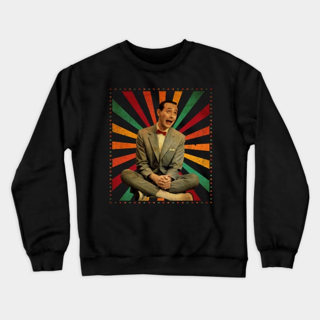 Pee wee herman action // Vintage Style Crewneck Sweatshirt by dalanairlangga